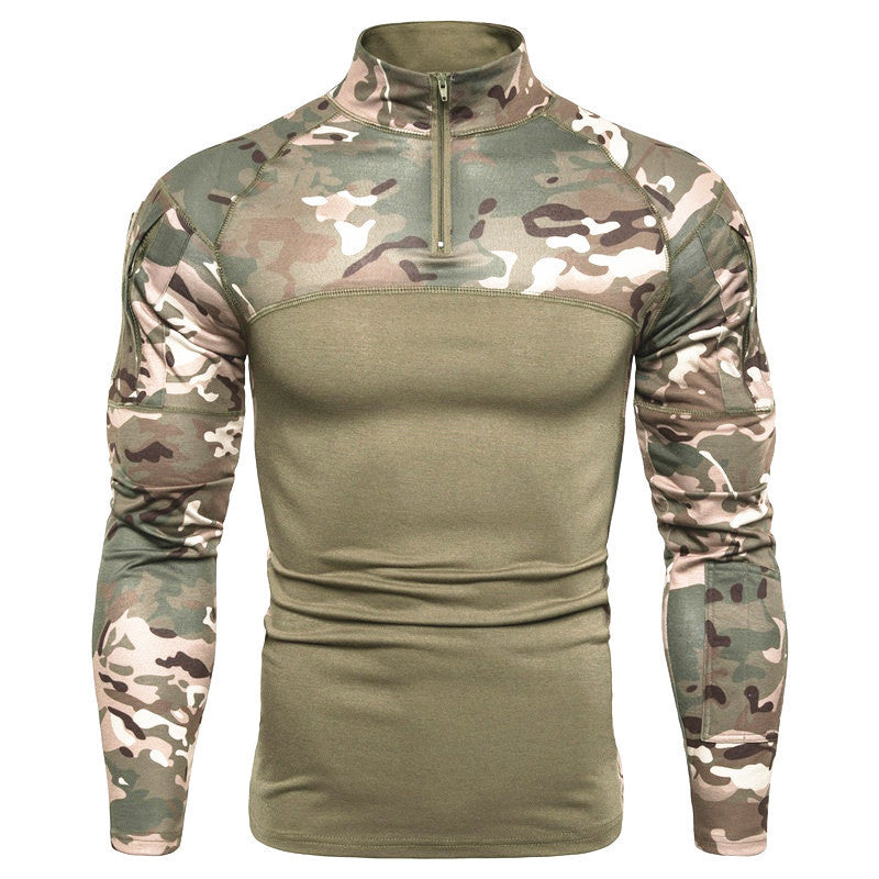 T-shirt tactique à manches longues pour hommes camouflage