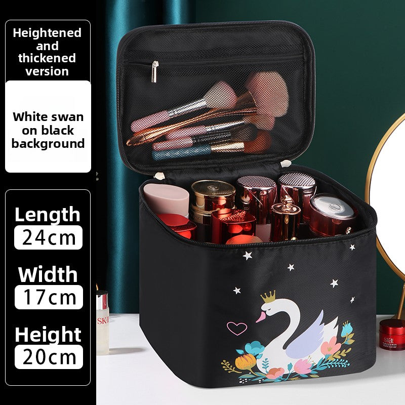 Nouvellement amélioré sac cosmétique extra-large portable 2021 nouveau produit de soins de la peau sac de cosmétiques voyage sac en tissu imperméable renforcé pour femmes