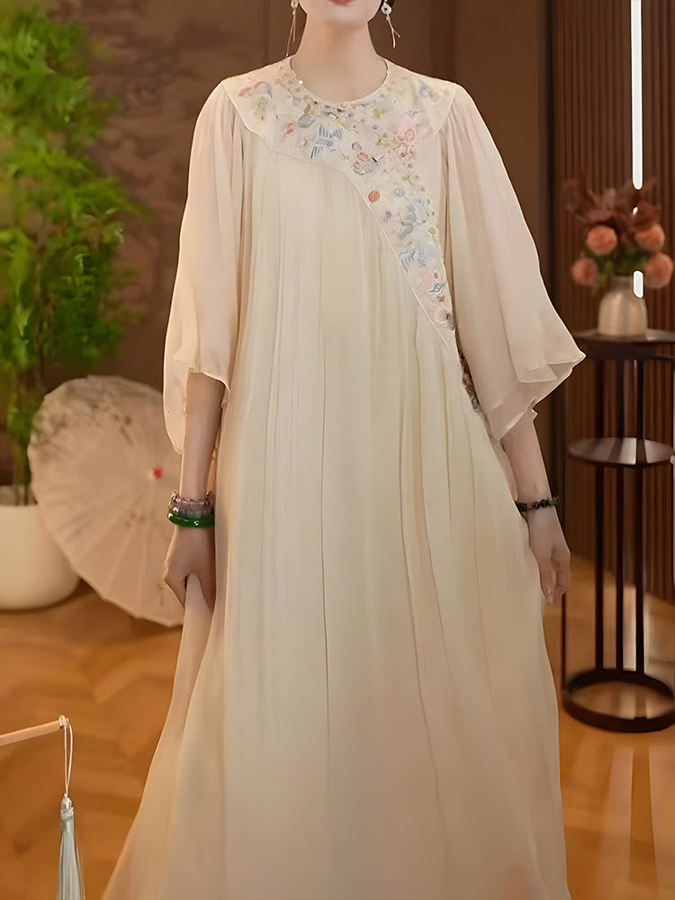 Robe en modal à imprimé floral pour femmes