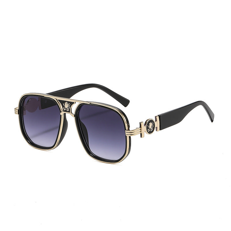 Lunettes de soleil polarisées à monture métallique classique avec protection UV400