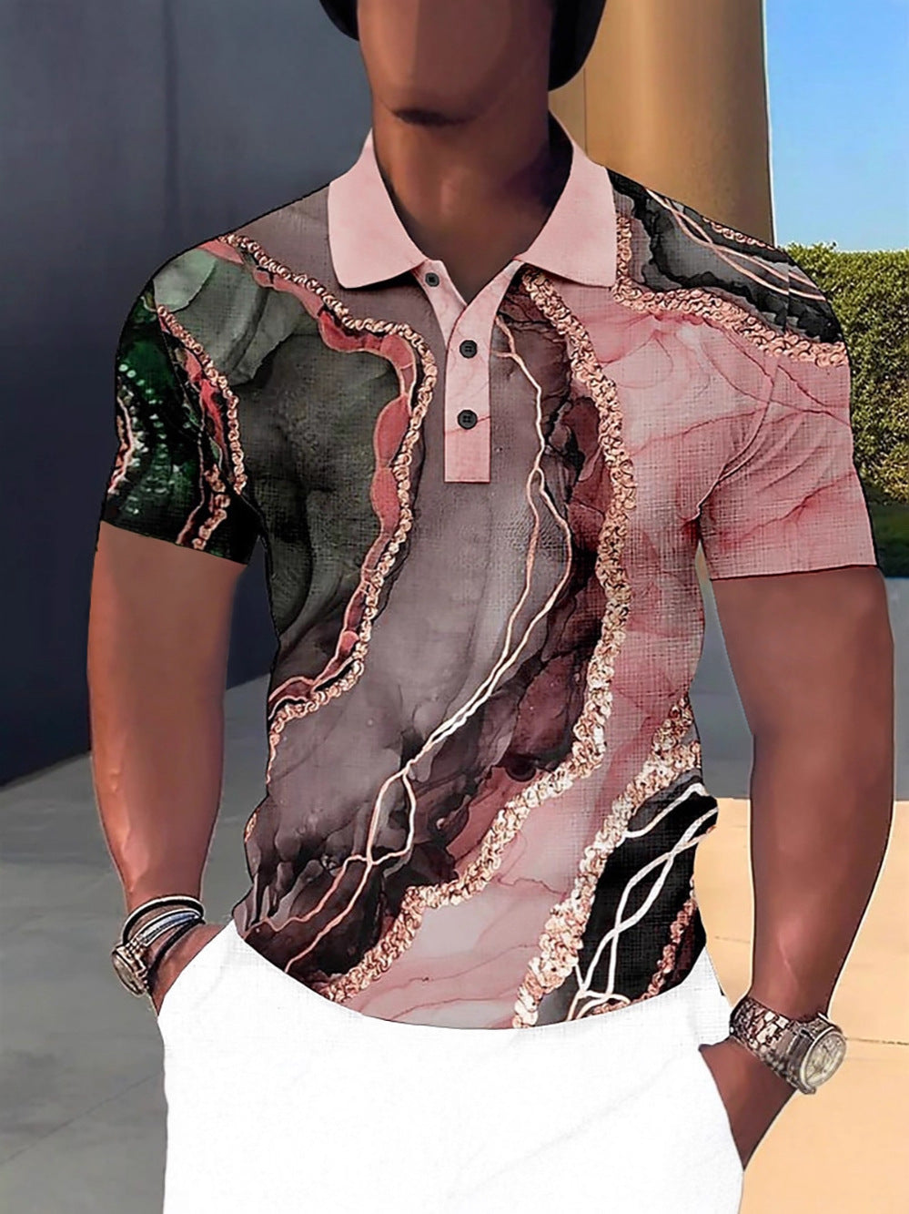 Polo à revers imprimé en 3D personnalisable