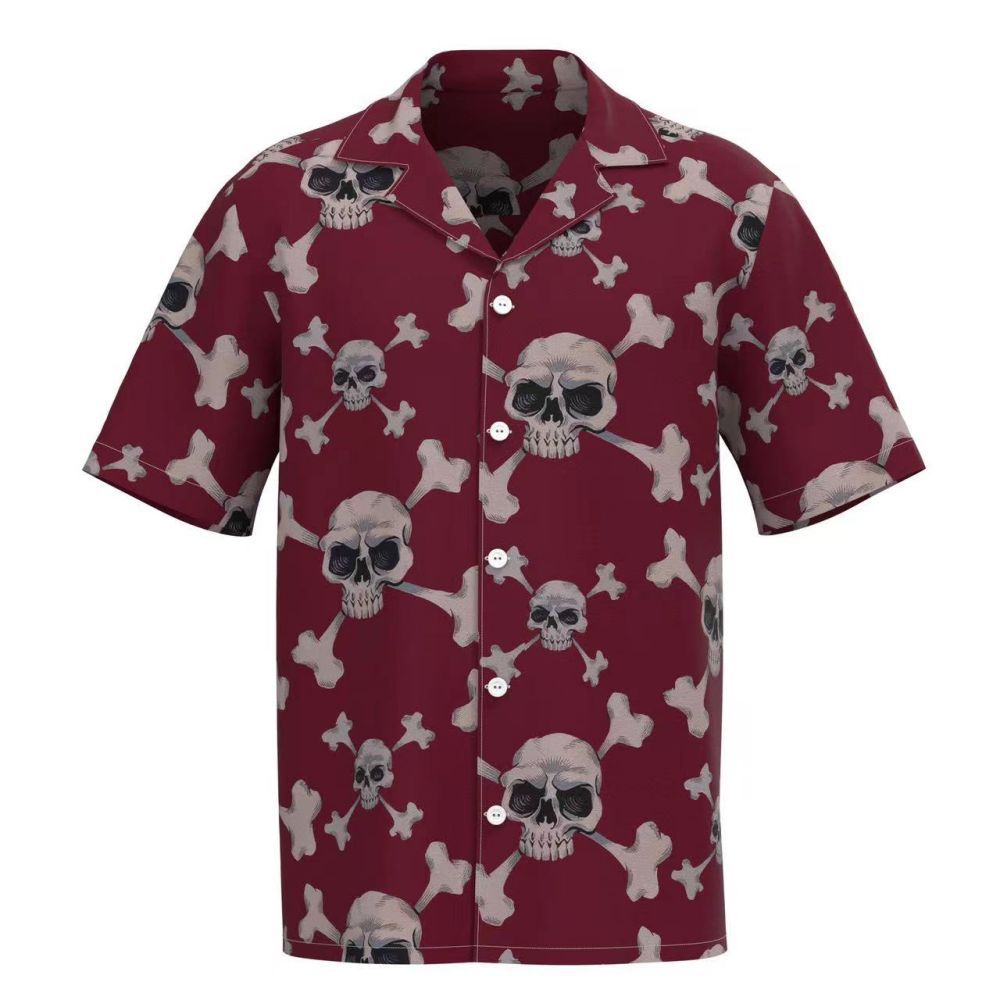 Chemise vintage pour homme à manches courtes