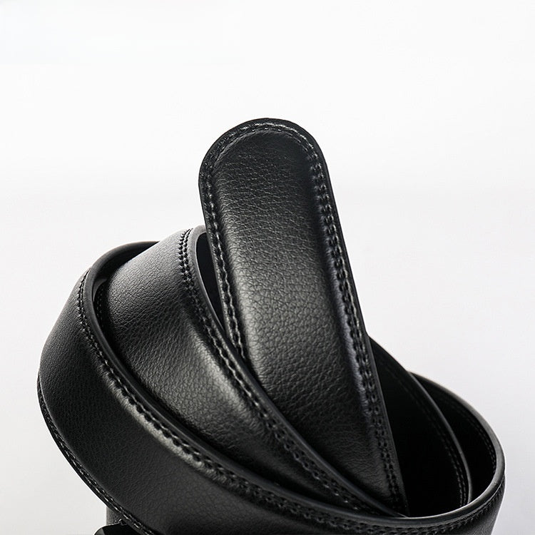 Ceinture pour homme en cuir véritable double face avec boucle automatique