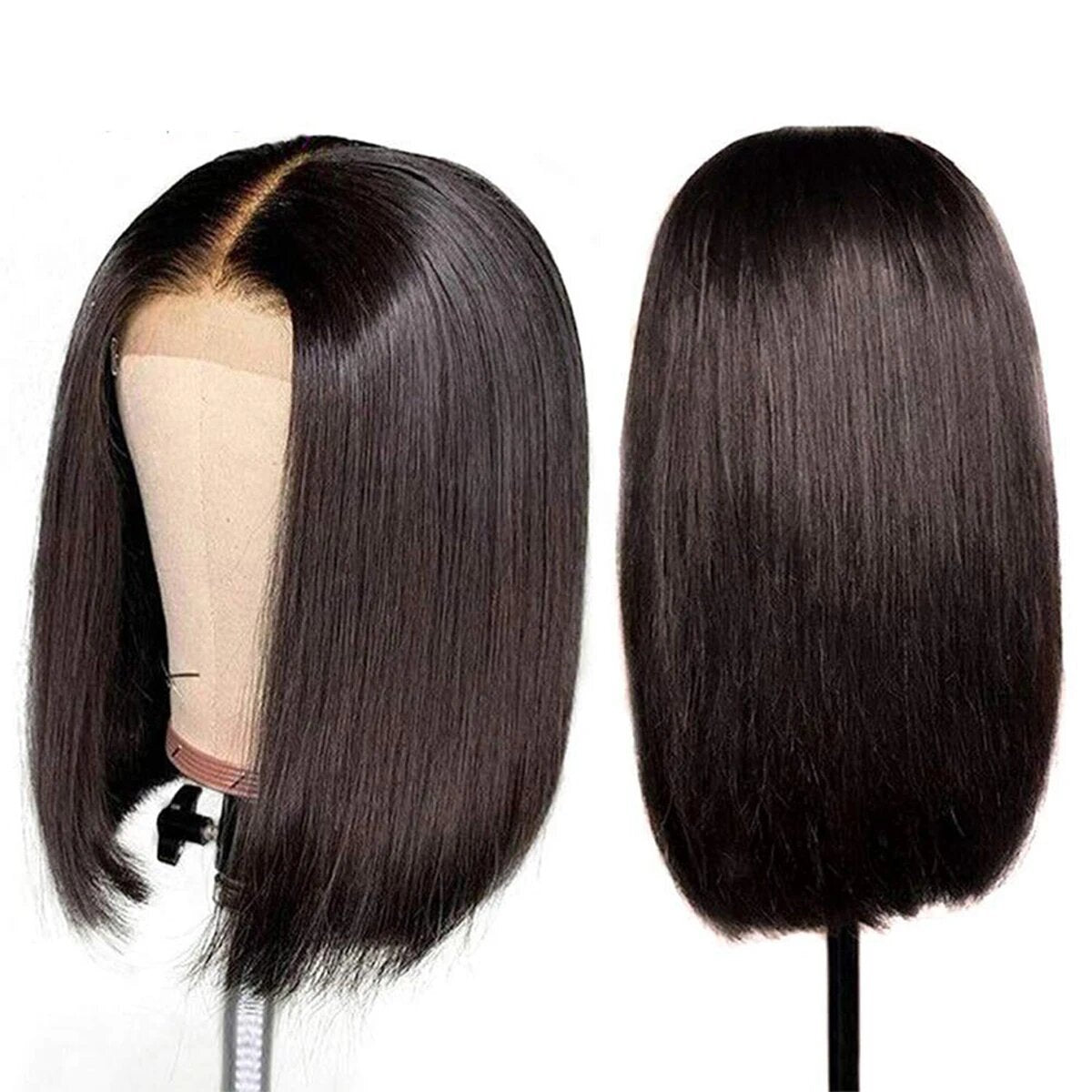 Perruque bob en cheveux humains avec dentelle avant
