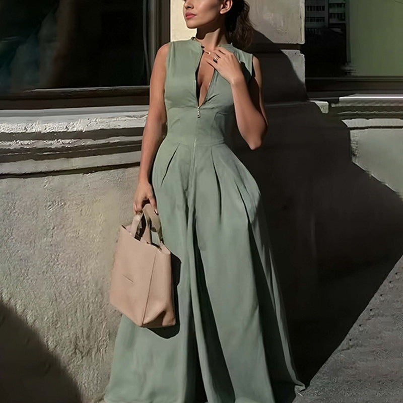 Pantalon une pièce à jambes larges