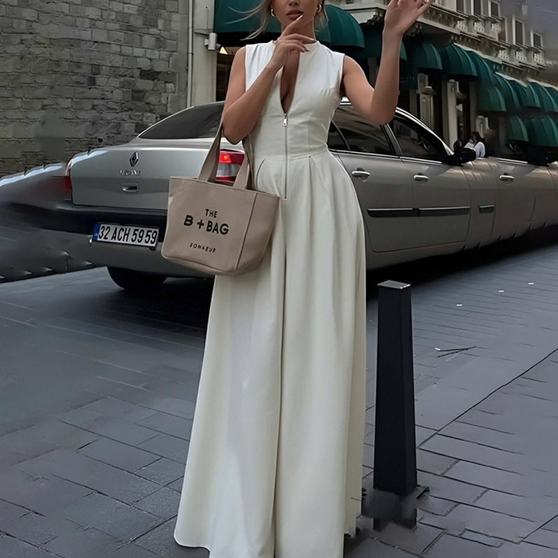 Pantalon une pièce à jambes larges