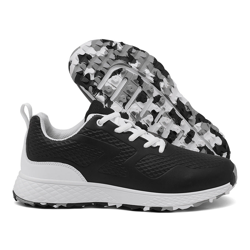 Chaussures de golf respirantes à crampons fixes pour le sport