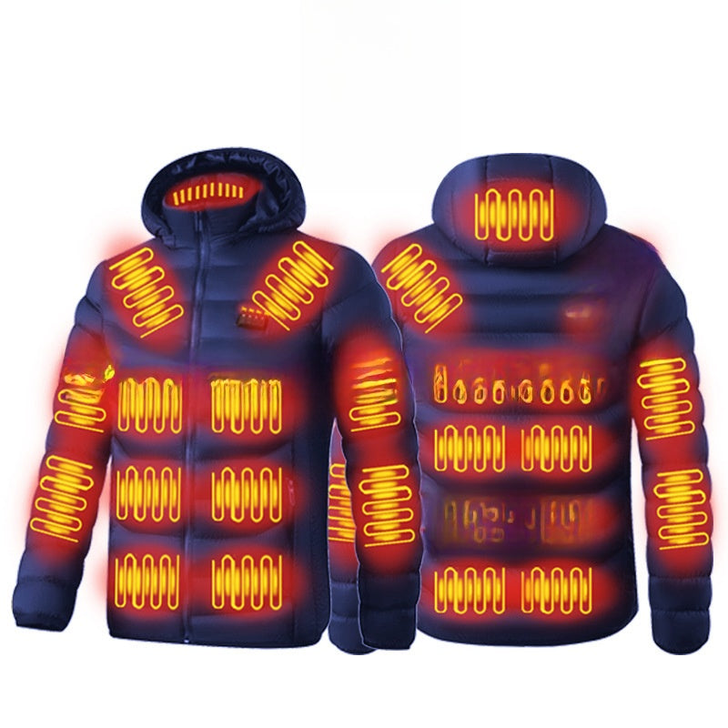 Veste d'hiver chauffante électrique USB pour hommes et femmes