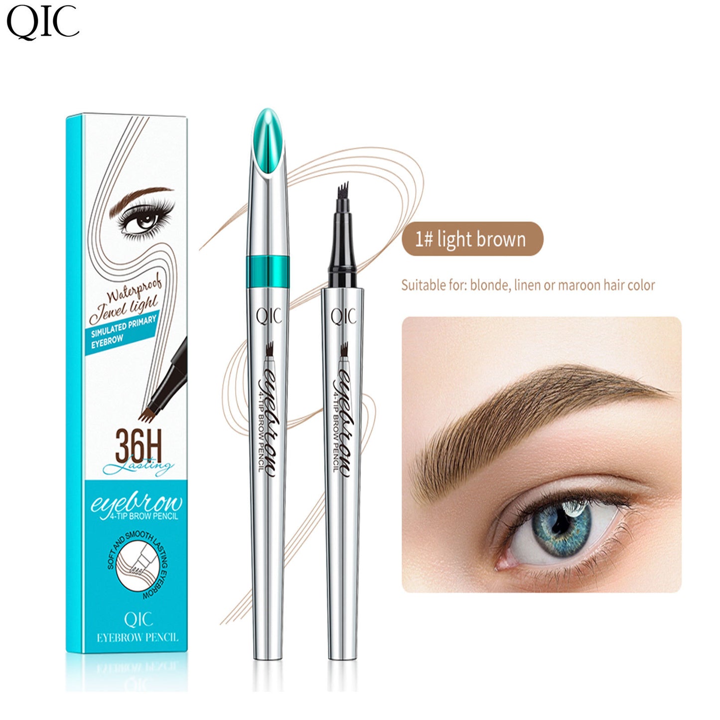 Stylo à sourcils liquide à quatre pointes