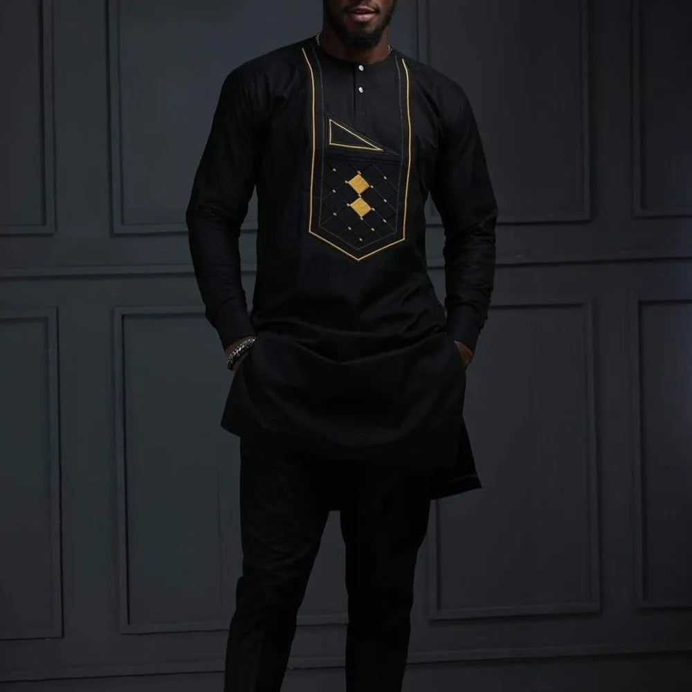 costume pour hommes brodé