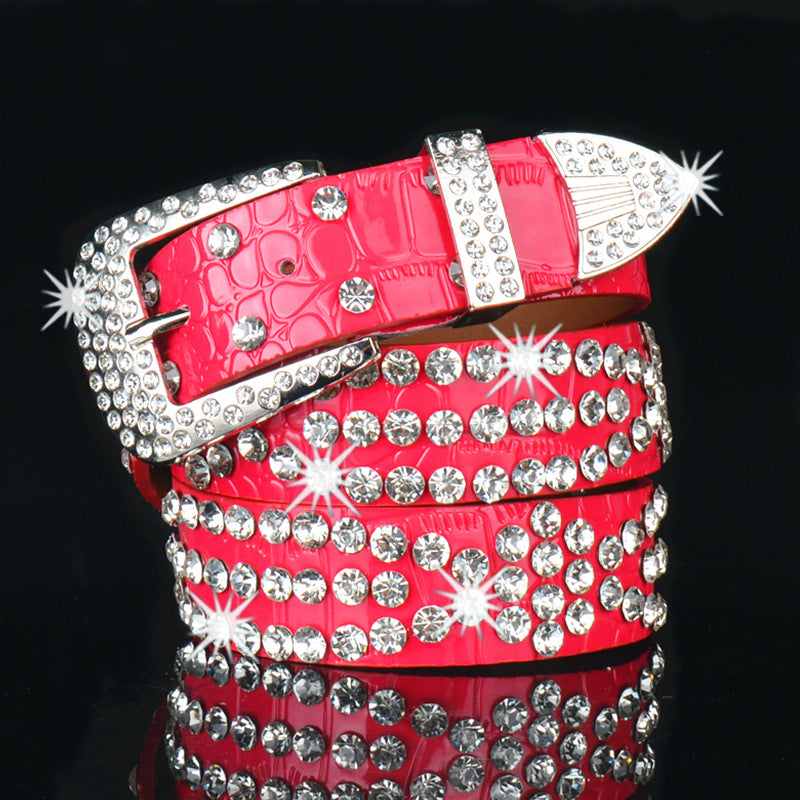 Ceinture décorative en strass pour femme