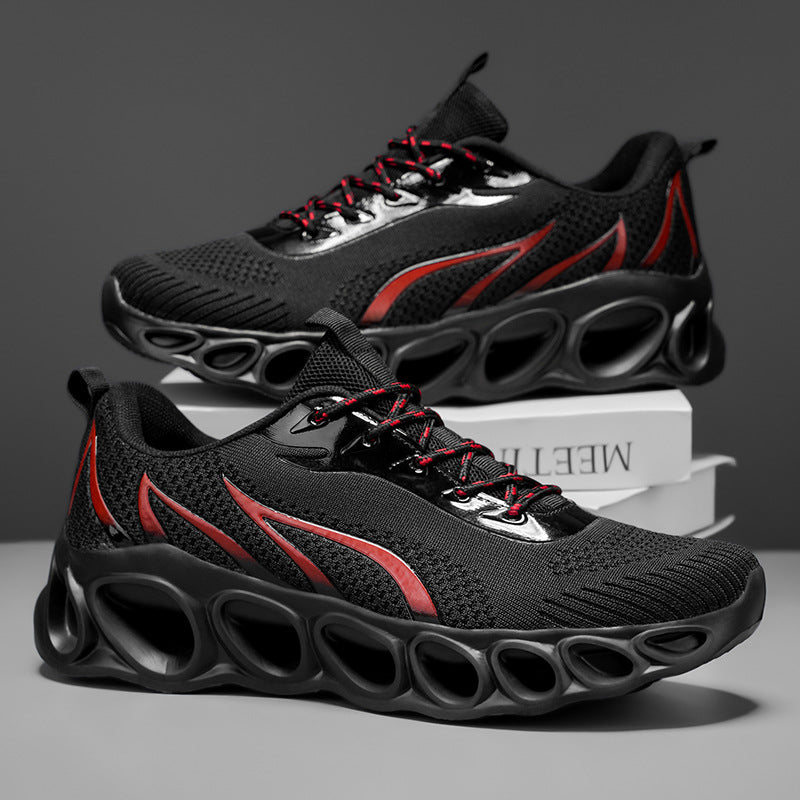 Chaussures de sport décontractées respirantes avec design flammes