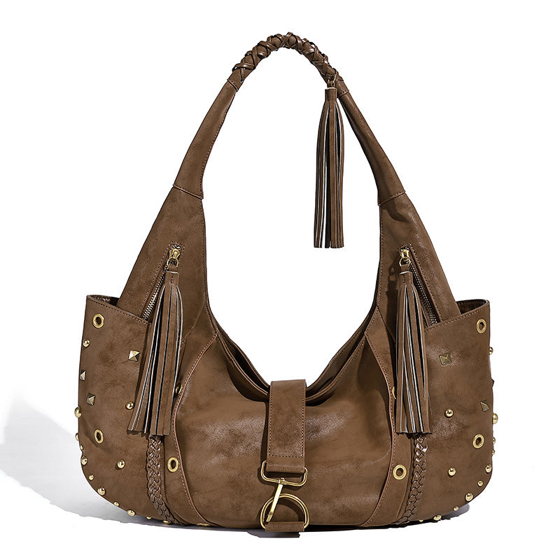 Sac bandoulière rétro en cuir PU