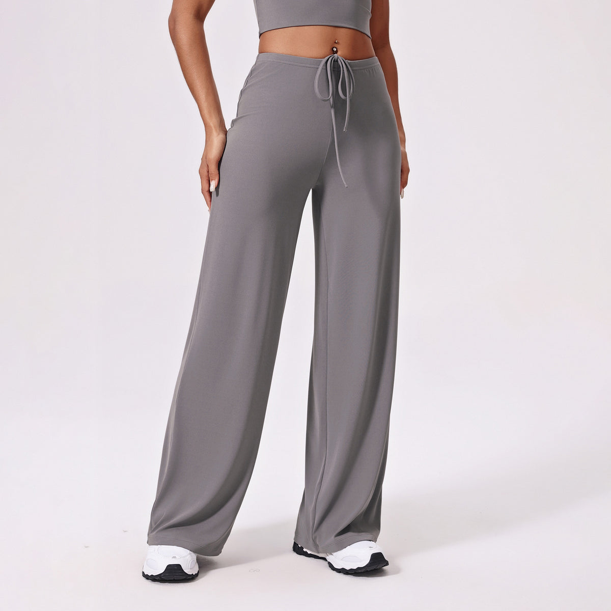 Pantalon de sport antibactérien rafraîchissant à jambes larges pour femme