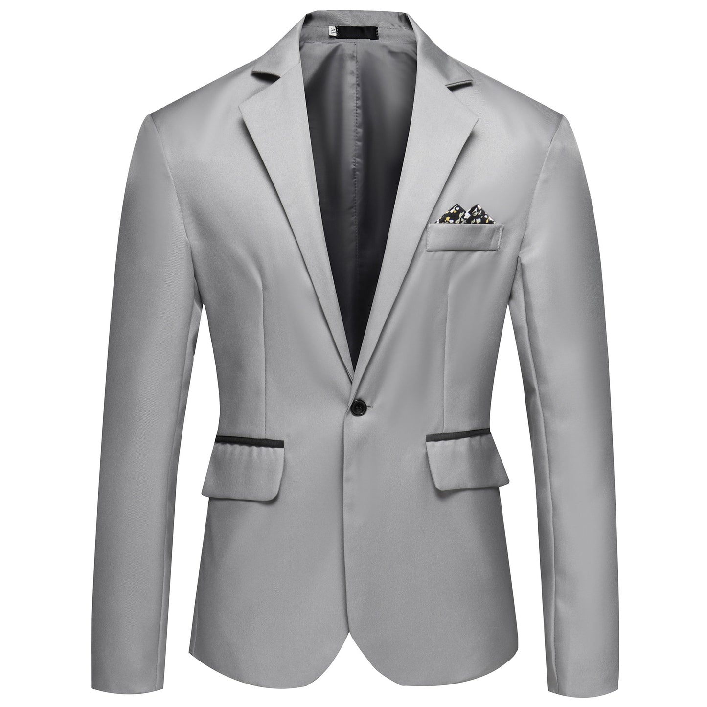 Veste de costume décontractée pour hommes à simple boutonnage