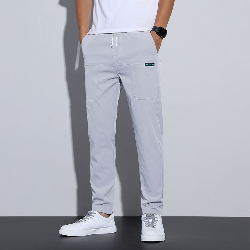 Pantalon Décontracté en Soie Glacée
