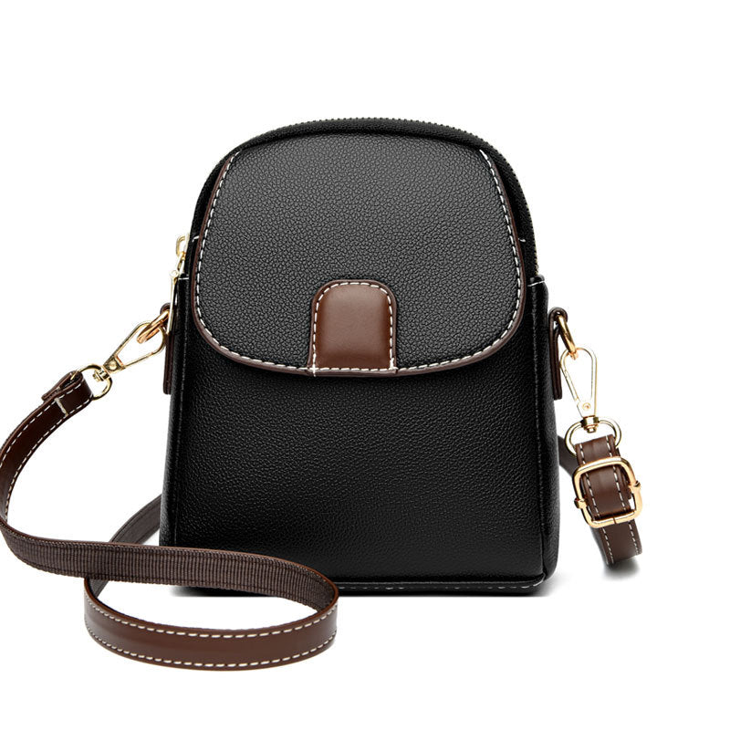 Sac bandoulière souple en cuir pour téléphone portable pour femme